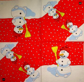 036 Schneemann (blau) - b7 Block Sieben